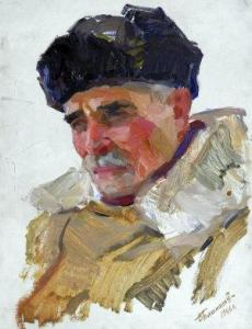 BASHMAKOV Vladamir 1937,Portrait of a man,1966,Rosebery's GB 2012-05-12
