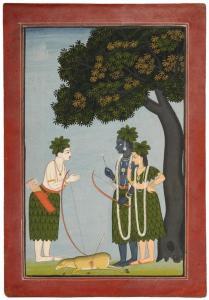 BASHOLI SCHOOL,BHILS HUNTING,1780,Christie's GB 2010-04-16