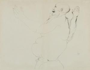 BASKIN Leonard 1922-2000,Male Nude,1964,Barridoff Auctions US 2024-04-13