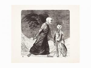 BASKIN Leonard 1922-2000,Tobias and the Angel,1958,Auctionata DE 2015-09-24