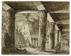 BASOLI Antonio 1774-1843,The Interior of an Egyptian Temple,Christie's GB 2023-07-04