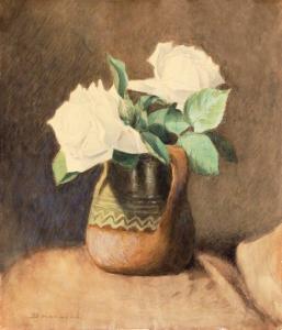 BASSARAB Ludovic 1866-1933,Chandelier with white roses,Artmark RO 2024-04-15