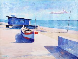 BASSARI,Seaside One Boat,1990,Ro Gallery US 2023-07-27