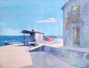 BASSARI,Seaside Three Boats,Ro Gallery US 2019-09-20