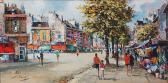 BASSET Louis 1948,Parisian street scene,Lacy Scott & Knight GB 2019-03-22