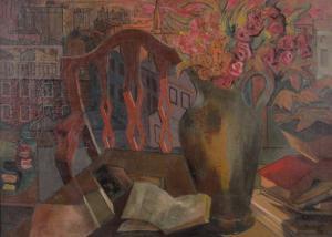 BASSETT Fitzgerald Wilson 1888-1972,Modernist interior scene,1943,Burstow and Hewett GB 2016-12-14