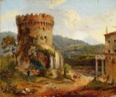 BASSI Gian Battista 1784-1852,Paesaggio nei dintorni di Tivoli con il sepolcro d,Finarte 2004-12-16