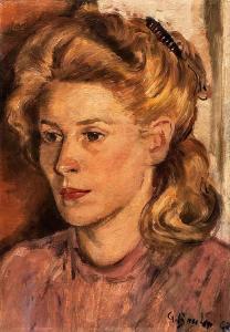 BASSLER Gerhard W 1917-2000,Portrait of a lady,1949,Kaupp DE 2014-06-28