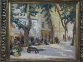 BASSOUL Jean Baptiste 1875-1934,Place du marché en Corse,Espace de Bourbon FR 2008-12-20