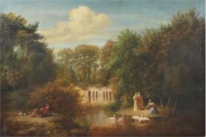 BASTINE Johann Baptiste 1783-1844,Idealisierte Landschaft mit Figuren,Von Zengen DE 2015-09-18