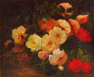 BASTINI Carl 1924,Rosenblüten in einem Korb,Zeller DE 2012-09-13