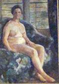 batauli,Portrait d'une femme nue, dans un fauteuil,Millon - Cornette de Saint Cyr FR 2010-01-25