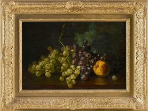 BATCHELLER Frederick Stone 1837-1889,Still life of grapes and a peach,Eldred's US 2019-08-01