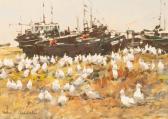 BATCHELOR Valerie 1932,Hastings Beach/with fishing boats and seag,Simon Chorley Art & Antiques 2022-07-19