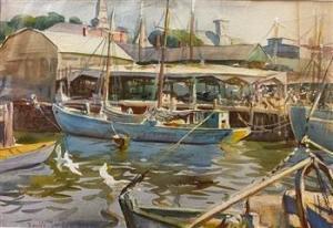 BATE Rutledge 1891-1964,Marina in Gloucester,Sloans & Kenyon US 2022-12-15