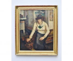 BATE Rutledge 1891-1964,portrait of a seated woman,Wiederseim US 2021-02-26