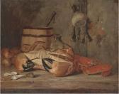 BATEMAN E 1800,Crab, lobster and oysters with fish hanging to the side,Christie's GB 2005-10-05