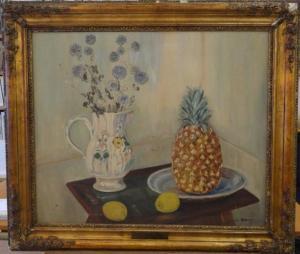 BATEMAN Henriette 1900,Composition à l'ananas et aux citrons,1936,Millon & Associés FR 2014-10-20