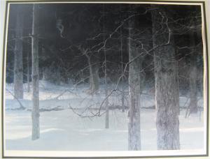 BATEMAN Robert McLellan,A lone grey wolf stands partially concealed in awi,O'Gallerie 2009-01-19