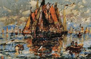 BATEMAN Samuel 1800-1900,sailing ship,1888,Skinner US 2016-07-15