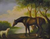BATES 1900-1900,BROWN HORSE WITH WHITE DOG,Ritchie's CA 2013-07-08