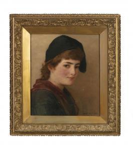 BATES Dewey 1851-1899,Bust Portrait of a Youth,Adams IE 2019-09-08