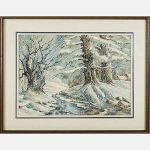 BATES Franklin A,Winter Scene,Gray's Auctioneers US 2017-01-18