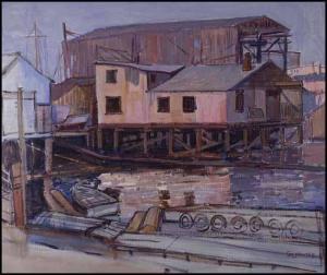 BATES George William 1930-2009,Coal Harbour, Vancouver,Heffel CA 2012-07-26