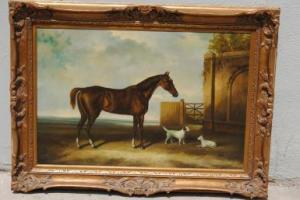 BATES 1900-1900,HORSE AND TWO DOGS,Ritchie's CA 2012-10-21
