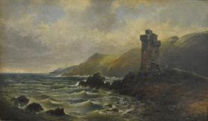 BATES J,Coastal scene with a tower,Gilding's GB 2017-07-04