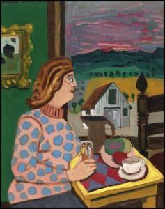 BATES Maxwell Bennett 1906-1980,Woman Sitting at a Window,1972,Heffel CA 2015-11-28