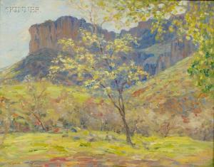 BATES R E,Spring Landscape, A Western View,20th Century,Skinner US 2008-09-12