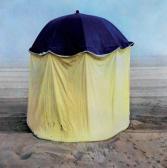 BATHO John 1939,Série "Deauville", Parasol bleu et jaune,1980,Yann Le Mouel FR 2009-11-21