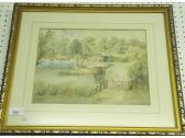 BATHURST W e,canal and cottage scene,Smiths of Newent Auctioneers GB 2015-11-06