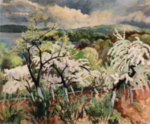 BATO Jozsef 1888-1966,Landscape with Flowering Trees,1926,William Doyle US 2024-01-10