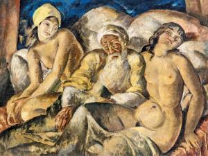 BATO Jozsef 1888-1966,Lot and his daughters,1923,Nagyhazi galeria HU 2021-02-25