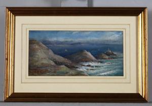 BATSON Wellesley ARTHUR,A yacht off a lighthouse,1902,Bellmans Fine Art Auctioneers GB 2022-02-22