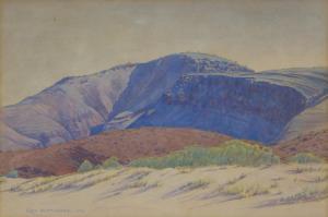 BATTARBEE Rex 1893-1969,Mount Hermannsburg, Finke River,1936,Leonard Joel AU 2021-11-23