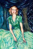 Batthyány Gyula, Count 1887-1959,Young Blonde Girl in a Green Silk Dress,1940,Kieselbach 2017-05-26