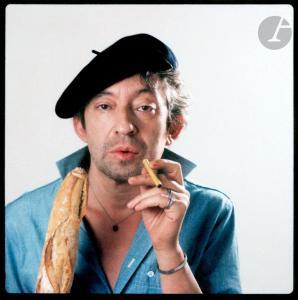 BATTISTINI Roberto 1959,Serge Gainsbourg Gitane / Béret / Baguette,1985,Ader FR 2022-11-10