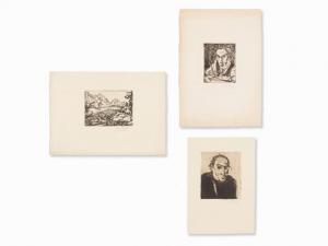 BATTKE Heinz 1900-1966,Battke, Landscape and Portraits, 3 Etchings, 1923-,1923,Auctionata 2017-01-16