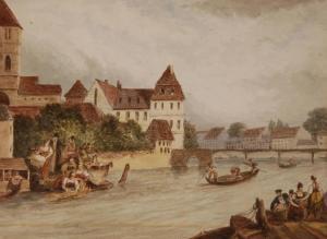 BATTY D 1800-1800,River scene in Strasbourg,Burstow and Hewett GB 2009-09-23