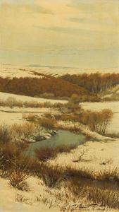 BATURIN Viktor Pavlovich 1863-1938,„Winterlandschaft am Oberlauf der Tu,1890,im Kinsky Auktionshaus 2022-06-28