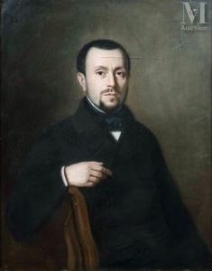 BATUT Jean François 1828-1907,Portrait d'homme,1856,Millon & Associés FR 2024-01-25
