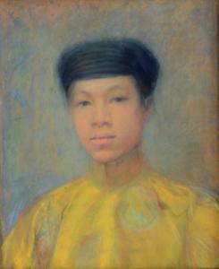 BAUBRY VAILLANT Marie Adelaide 1800-1900,Portrait de jeune homme coiffe,EVE FR 2013-06-05