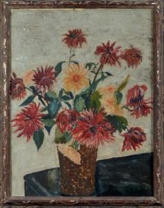BAUCHE HENRI 1930,Vase de fleures sur un entablem,1938,Joron-Derem FR 2014-02-06
