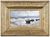 BAUCK Jeanna Maria Ch 1840-1926,Boats on the Coast,Brunk Auctions US 2021-02-11
