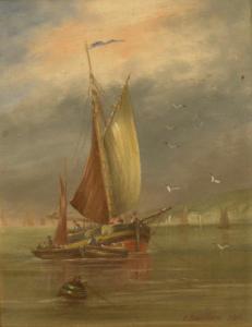 BAUCKHAM B 1800-1900,Fishing Boats at Anchor,1903,David Duggleby Limited GB 2009-06-15