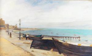 BAUDE Francois Charles 1880-1953,Le quai de Grand-Camp, Normandie,1906,Ruellan FR 2020-05-09