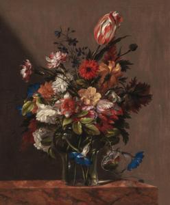 BAUDESSON Nicolas 1611-1680,A Still Life of Flowers including Carnations,AAG - Art & Antiques Group 2023-12-11